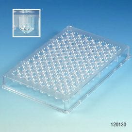 Microtitration Plate, 96-Well, V-Bottom, PS