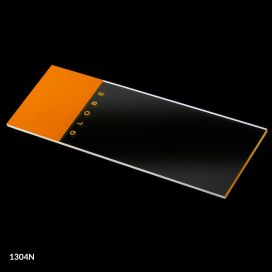 Microscope Slides, Glass, 25 x 75mm, 90° Ground Edges, Orange Frosted