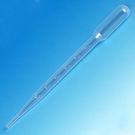 Transfer Pipet, 7.0mL, Large Bulb, Graduated to 3mL, 155mm, STERILE, 20/Pack, 20 Packs/Case