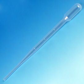 Transfer Pipet, 5.0mL, Blood Bank, Graduated to 2mL, 155mm, STERILE, Individually Wrapped, 100/Bag, 5 Bags/Case