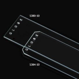 Microscope Slides, Diamond White Glass, 25 x 75mm, 45° Beveled Edges, Clipped Corners, Plain