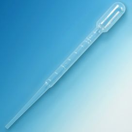 Transfer Pipet, 5.0mL, Standard Bulb, Graduated to 2.25mL, 150mm, Bulb Draw - 1.8mL