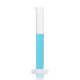 100mL Cylinder, Measuring, Diamond Essentials, Class B, PP, Molded Graduations, tall form