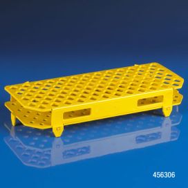 Rack, Microcentrifuge Tube, 100-Place, PP, Yellow