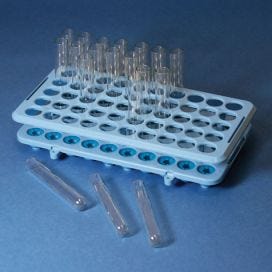 Rack with Grippers, for up to 17mm Tubes, 50-Place, Blue