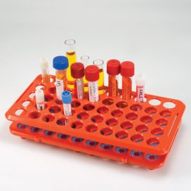 Rack with Grippers, for up to 17mm Tubes, 50-Place, Orange