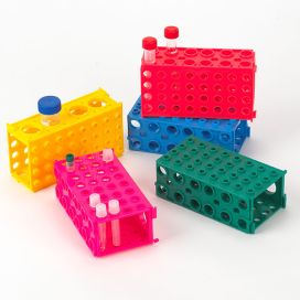 TUFFBLOK Tube Rack, 4-Way, PP, Link Together, Green