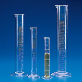 Graduated Cylinder, PMP (TPX), Molded Graduations, 100mL