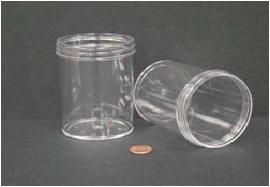 Jar, Wide Mouth, 240mL (8oz), PS, 70mm Opening, 2 7/16 x 3 3/8"   (Screw Cap Packaged Separately)