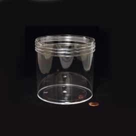 Jar, Wide Mouth, 960mL (32oz), PS, 120mm Opening, 4 3/8 x 3 3/4"   (Screw Cap Packaged Separately)