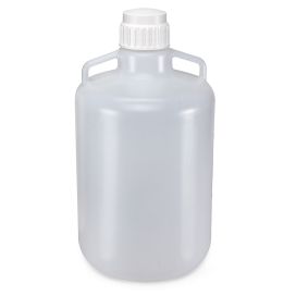 Carboys, Round with Handles, Heavy Duty PP, White PP Screwcap, 20 Liter, Molded Graduations, Autoclavable