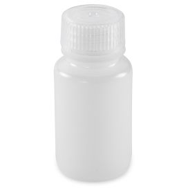 Diamond Essentials Bottle, Wide Mouth, Round, HDPE with PP Closure, 60mL, Bulk Packed with Bottles and Caps Bagged Separately, 1000/Case