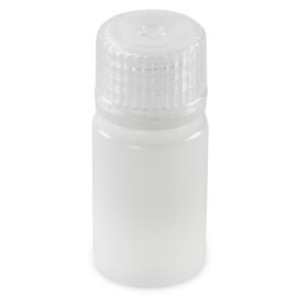 Diamond Essentials Bottle, Narrow Mouth, Boston Round, HDPE with PP Closure, 15mL, Bulk Packed with Bottles and Caps Bagged Separately, 2000/Case