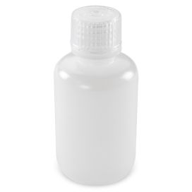 Diamond Essentials Bottle, Narrow Mouth, Boston Round, HDPE with PP Closure, 60mL, Bulk Packed with Bottles and Caps Bagged Separately, 1000/Case