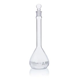 100mL Volumetric Flask, Globe Glass, Class A, 6/Box, 12/Case