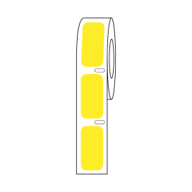 Label Roll, Cryo, Direct Thermal, 27x13mm, for Cryogenic Vials, Yellow