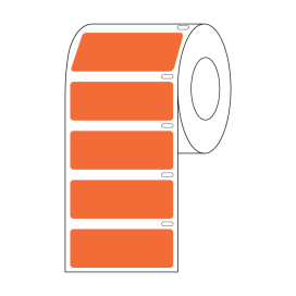 Label Roll, Cryo, Direct Thermal, 51x19mm, for Large Tubes, Racks and Boxes, Orange