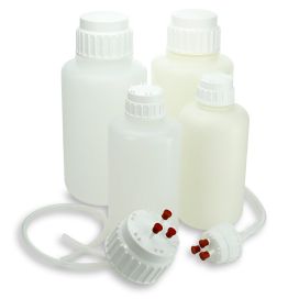 Vacuum Bottle, Heavy Duty, PP with  White PP 53mm Screw Cap, 2 L, 2/Pack