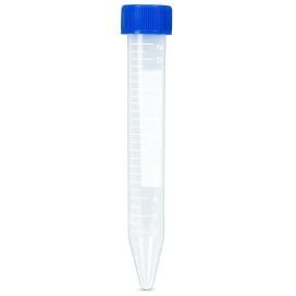 ***SAVE 44%*** Centrifuge Tube, 15mL, Attached Blue Screw Cap, PP, Printed Graduations, Gamma STERILE, Rnase, Dnase, Pyrogen Free,  25/Bag, 20 Bags/Unit